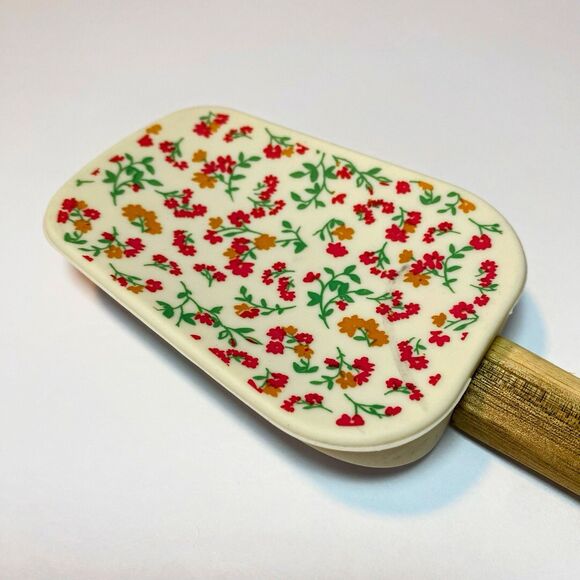 Pioneer Woman Flowered Silicone And Wooden Spatula - Picture 2 of 8